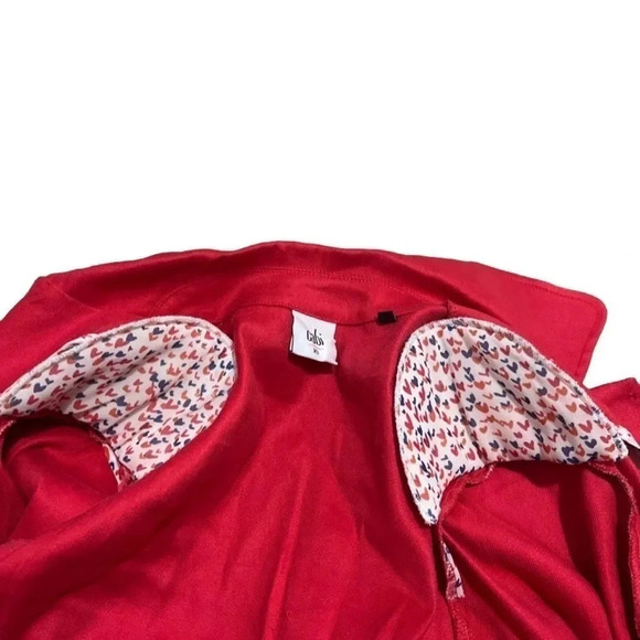 Cabi Valetine Jacket Cranberry Red Crush Linen Coat 5472 XS - Picture 7 of 9